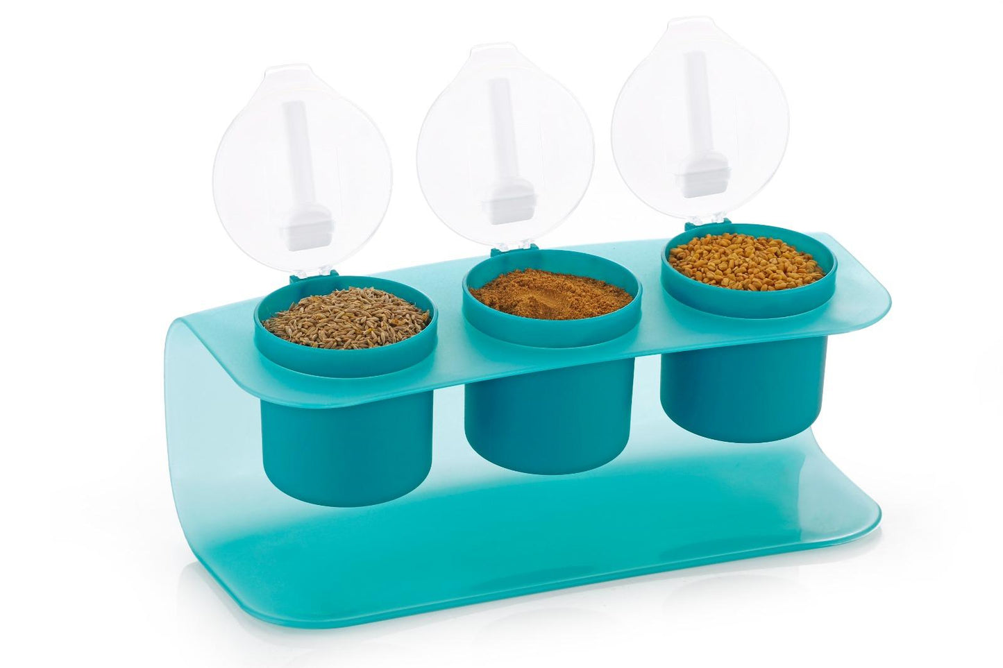 3pcs Lid Container & Spoon with Stand for Multipurpose Use